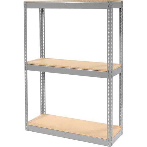 Record Storage Rack Without Boxes 42W x 15'D x 60'H, Gray